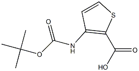 3-(tert-Butoxycarbonylamino)thiophene-2-carboxylic Acid 化学構造