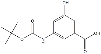 3-(N-Boc-Amino)-5-hydroxybenzoic Acid Chemische Struktur