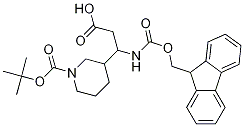 3-(Fmoc-amino)-3-(1-Boc-3-piperidyl)propanoic Acid Chemical Structure