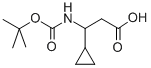 3-(Boc-amino)-3-cyclopropylpropanoic Acid 化学構造