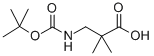 3-(Boc-amino)-2，2-dimethylpropionic Acid Chemical Structure