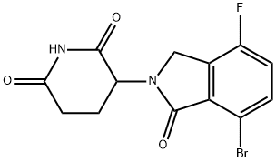 3-(7-Bromo-4-fluoro-1-oxoisoindolin-2-yl)piperidine-2，6-dione Chemical Structure