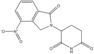 3-(4-Nitro-1-oxoisoindolin-2-yl)piperidine-2，6-dione 化学構造