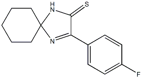 3-(4-Fluorophenyl)-1，4-diazaspiro-[4.5]dec-3-ene-2-thione Chemische Struktur