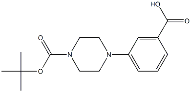 3-(4-Boc-1-piperazinyl)benzoic Acid التركيب الكيميائي