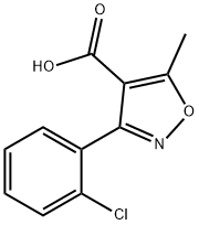 3-(2-Chlorophenyl)-5-methylisoxazole-4-carboxylic acid 化学構造