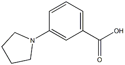 3-(1-Pyrrolidinyl)benzoic Acid Chemical Structure