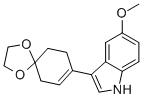 3-(1，4-Dioxaspiro[4，5]dec-7-en-8-yl)-5-methoxy-1H-indole Chemische Struktur