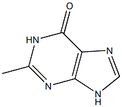 2-Methyl-1H-purin-6(9H)-one 化学構造