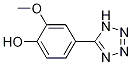 2-Methoxy-4-(1H-tetrazol-5-yl)phenol التركيب الكيميائي