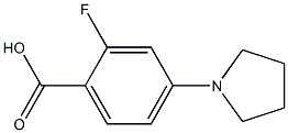 2-Fluoro-4-pyrrolidinobenzoic Acid Chemical Structure