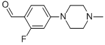 2-Fluoro-4-(4-methyl-1-piperazinyl)benzaldehyde 化学構造