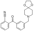 2-cyano-3'-[8-(1，4-dioxa-8-azaspiro[4.5]decyl)methyl]benzophenone التركيب الكيميائي