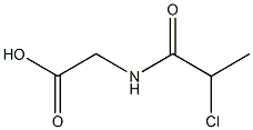 2-Chloropropionylglycine 化学構造