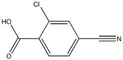 2-Chloro-4-cyanobenzoic Acid 化学構造