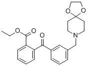 2-carboethoxy-3'-[8-(1，4-dioxa-8-azaspiro[4.5]decyl)methyl]benzophenone التركيب الكيميائي