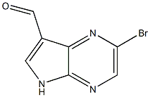 2-Bromo-5H-pyrrolo[2，3-b]pyrazine-7-carbaldehyde Chemische Struktur