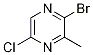 2-bromo-5-chloro-3-methylpyrazine التركيب الكيميائي