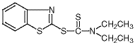 2-Benzothiazolyl Diethyldithiocarbamate Chemical Structure