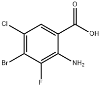 2-Amino-4-bromo-5-chloro-3-fluorobenzoic acid 化学構造