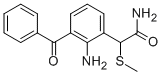 2-Amino-3-benzoyl-α-(methylthio)benzeneacetamide التركيب الكيميائي