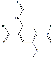 2-Acetamido-5-methoxy-4-nitrobenzoic Acid Chemical Structure