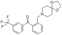 2-[8-(1，4-dioxa-8-azaspiro[4.5]decyl)methyl]-3'-trifluorobenzophenone Chemical Structure