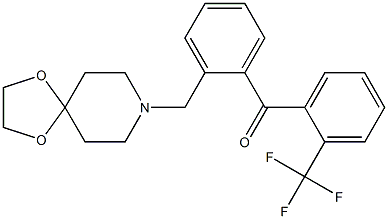 2-[8-(1，4-dioxa-8-azaspiro[4.5]decyl)methyl]-2'-trifluorobenzophenone Chemical Structure