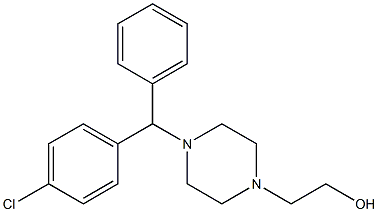 2-[4-[(4-Chlorophenyl)(phenyl)methyl]-1-piperazinyl]ethanol 化学構造