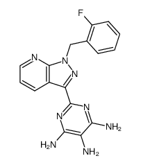 2-[1-(2-Fluorobenzyl)-1H-pyrazolo[3，4-b]pyridin-3-yl]pyrimidine-4，5，6-triamine Chemical Structure