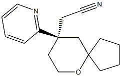 2-[(9R)-9-(Pyridin-2-Yl)-6-Oxaspiro[4.5]Decan-9-Yl]Acetonitrile 化学構造