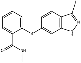 2-[(3-iodo-2H-indazol-6-yl)sulfanyl]-N-methylbenzamide Chemische Struktur