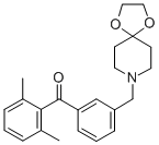 2，6-dimethyl-3'-[8-(1，4-dioxa-8-azaspiro[4.5]decyl)methyl]benzophenone 化学構造