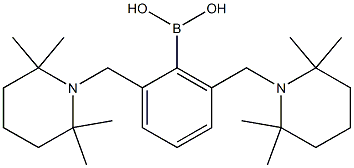 2，6-Bis[(2，2，6，6-tetramethyl-1-piperidinyl)methyl]phenylboronic Acid التركيب الكيميائي