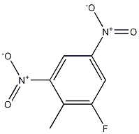 2，4-Dinitro-6-fluorotoluene Chemische Struktur