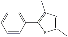 2，4-Dimethyl-5-phenylthiophene 化学構造