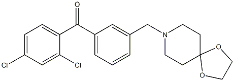 2，4-dichloro-3'-[8-(1，4-dioxa-8-azaspiro[4.5]decyl)methyl]benzophenone التركيب الكيميائي