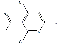 2，4，6-Trichloropyridine-3-carboxylic Acid Chemische Struktur