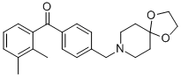 2，3-dimethyl-4'-[8-(1，4-dioxa-8-azaspiro[4.5]decyl)methyl]benzophenone التركيب الكيميائي