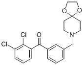 2，3-dichloro-3'-[8-(1，4-dioxa-8-azaspiro[4.5]decyl)methyl]benzophenone Chemische Struktur