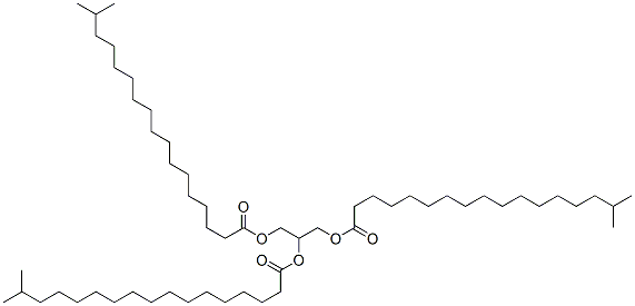 2，3-bis(16-methylheptadecanoyloxy)propyl 16-methylheptadecanoate Chemical Structure