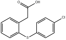 2-(2-((4-chlorophenyl)thio)phenyl)acetic acid 化学構造