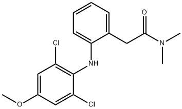 2-(2-((2，6-Dichloro-4-methoxyphenyl)amino)phenyl)-N，N-dimethylacetamide Chemical Structure