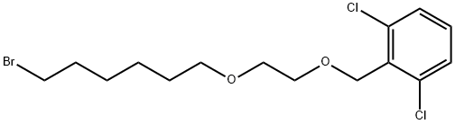 2-((2-((6-Bromohexyl)oxy)ethoxy)methyl)-1，3-dichlorobenzene Chemische Struktur