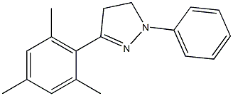 1-Phenyl-3-(2，4，6-trimethylphenyl)-2-pyrazoline Chemical Structure