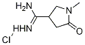 1-Methyl-2-oxopyrrolidine-4-carboxamidine Hydrochloride Chemical Structure