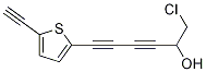 1-chloro-6-(5-ethynylthiophen-2-yl)hexa-3，5-diyn-2-ol 化学構造