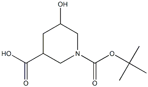 1-Boc-5-Hydroxypiperidine-3-carboxylic Acid Chemical Structure