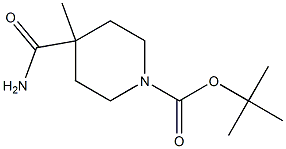 1-Boc-4-methylpiperidine-4-carboxamide 化学構造