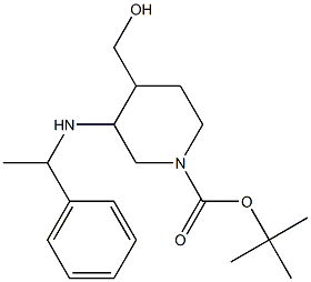 1-Boc-3-(1-phenylethylamino)-4-piperidinemethanol التركيب الكيميائي